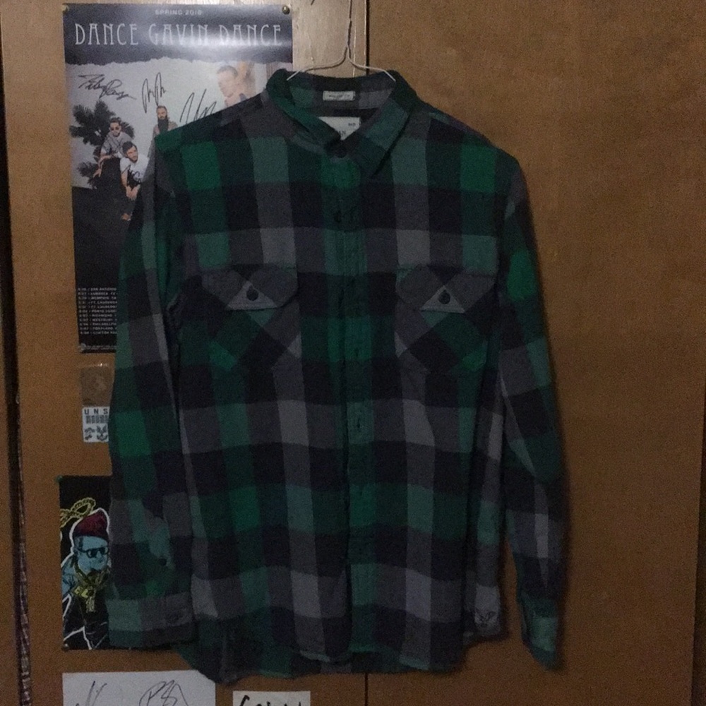 American Eagle Flannel Green